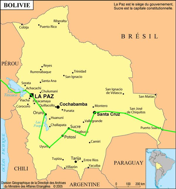 bolivie map